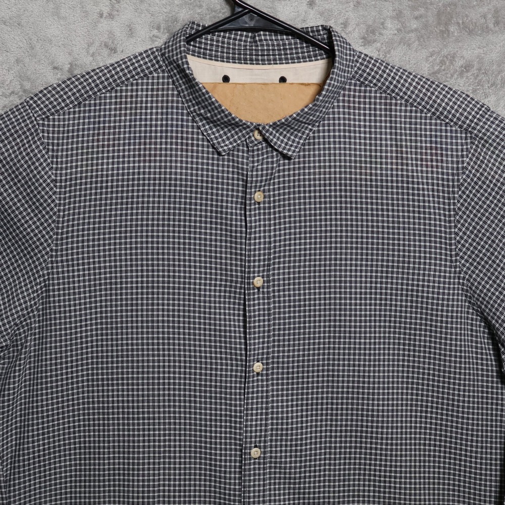 Converse John Varvatos Shirt Mens XXL Black White Gingham Check Skate Grunge